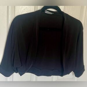 Frank Lyman Design Black Bolero Short Open Front Jacket Sweater Sz S